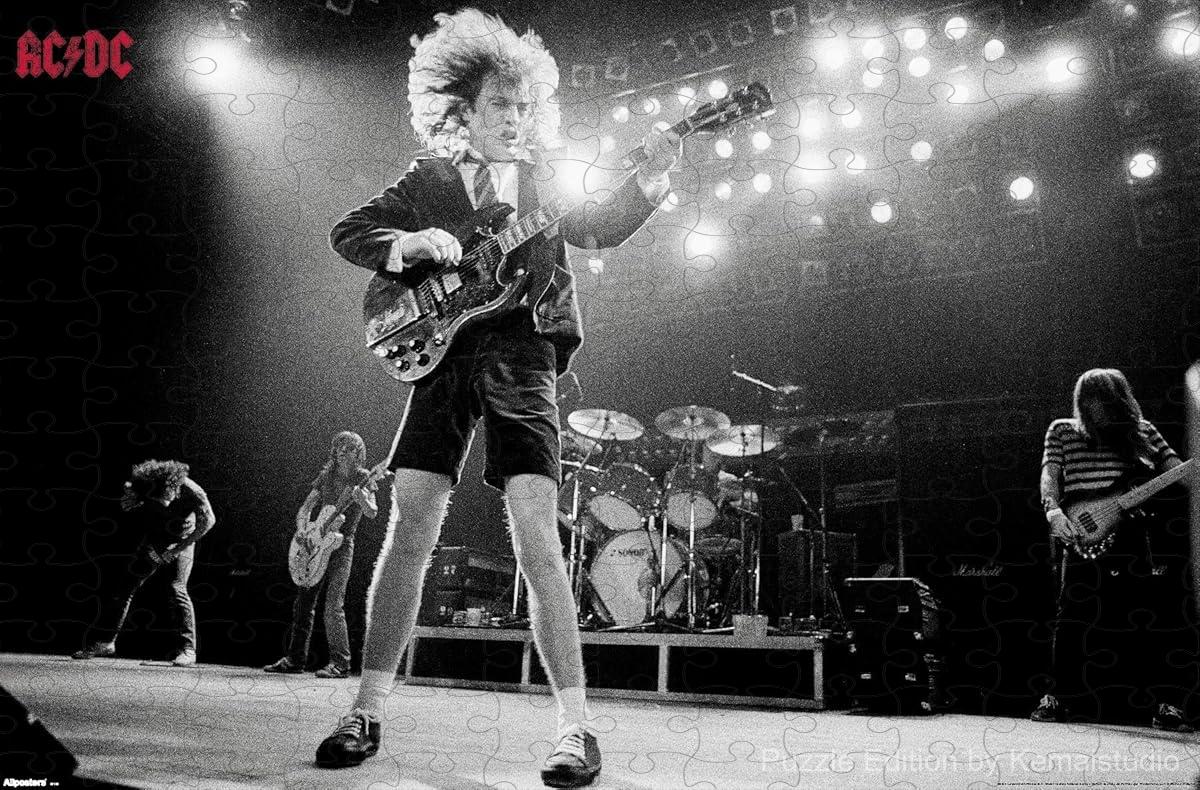 A high-energy puzzle of AC/DC performing live, perfect for fans of electrifying stage moments