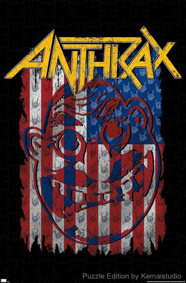 Anthrax's bold flag imagery transformed into puzzle form