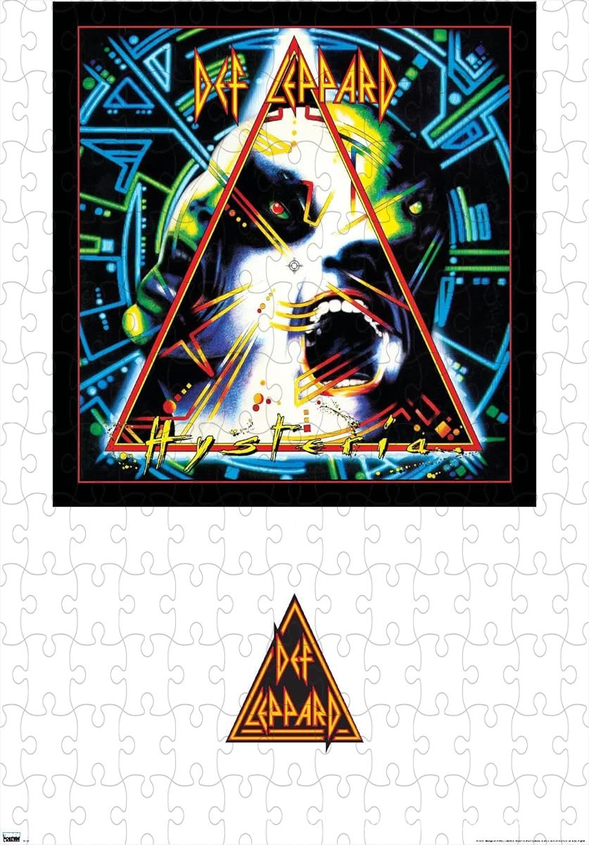 Classic Hysteria album art from Def Leppard in a nostalgic puzzle experience