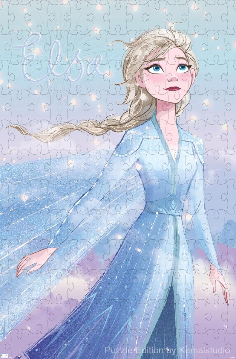 Elsa gazes serenely in a stunning icy portrait from Disney Frozen