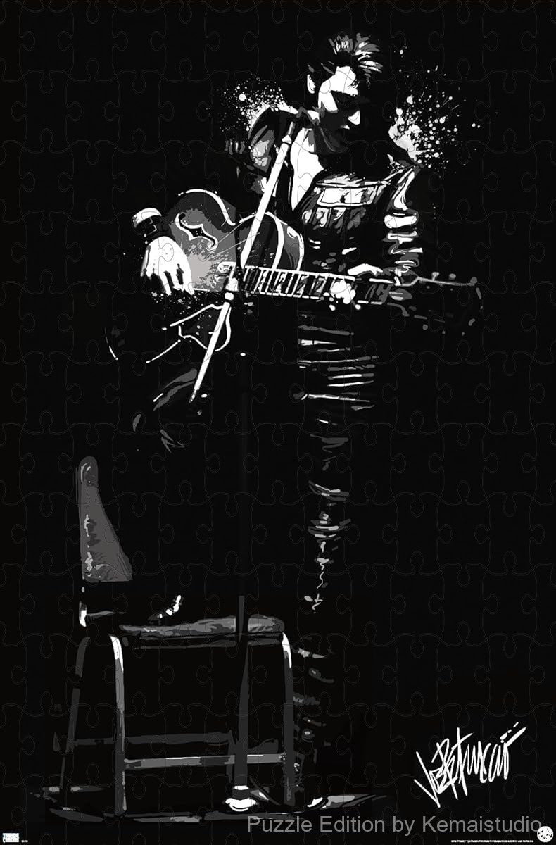 Elvis Presley's 68 Shadows cover art in a vibrant 1000-piece puzzle
