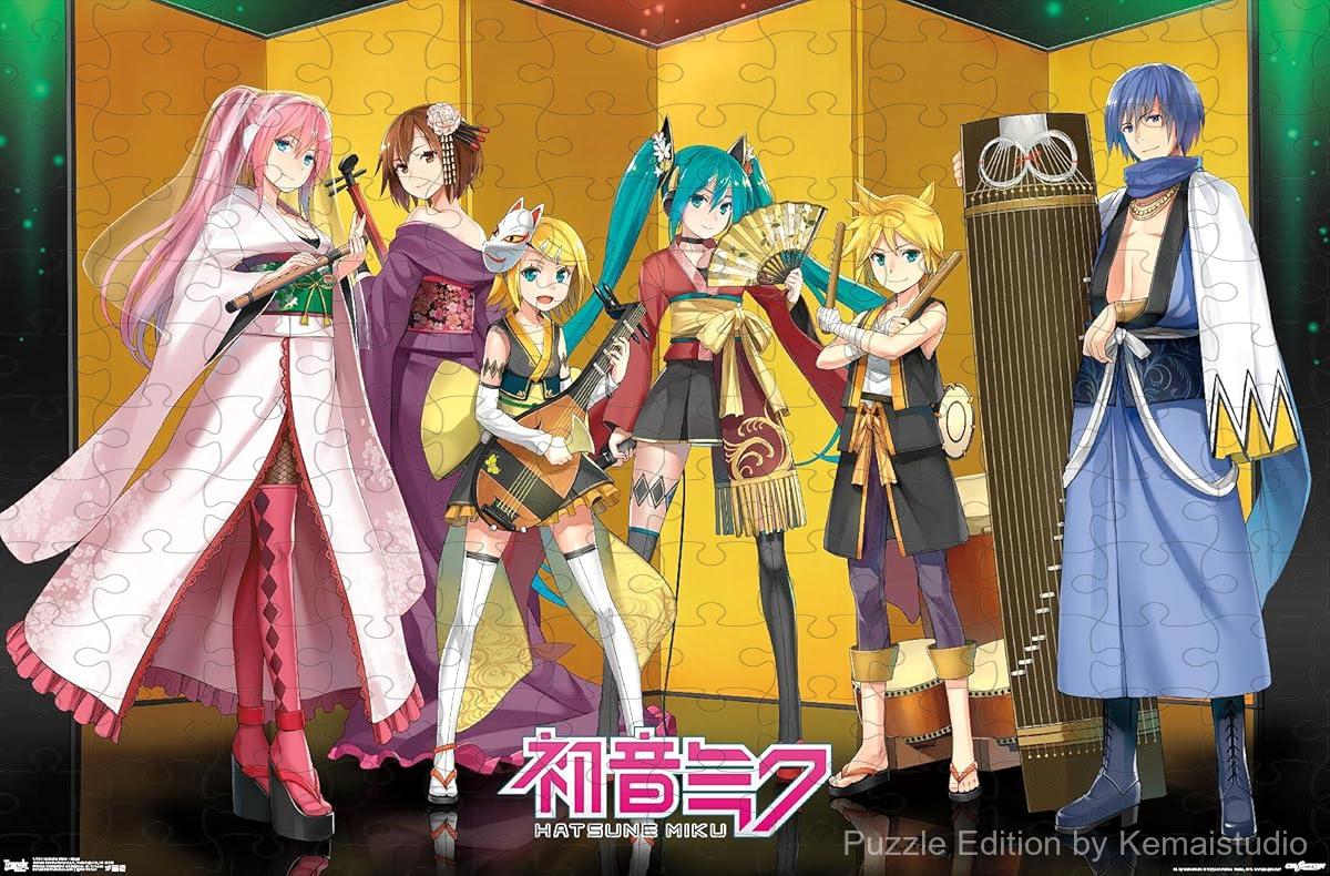 A dynamic puzzle of Hatsune Miku performing on stage, ideal for anime lovers and music fans