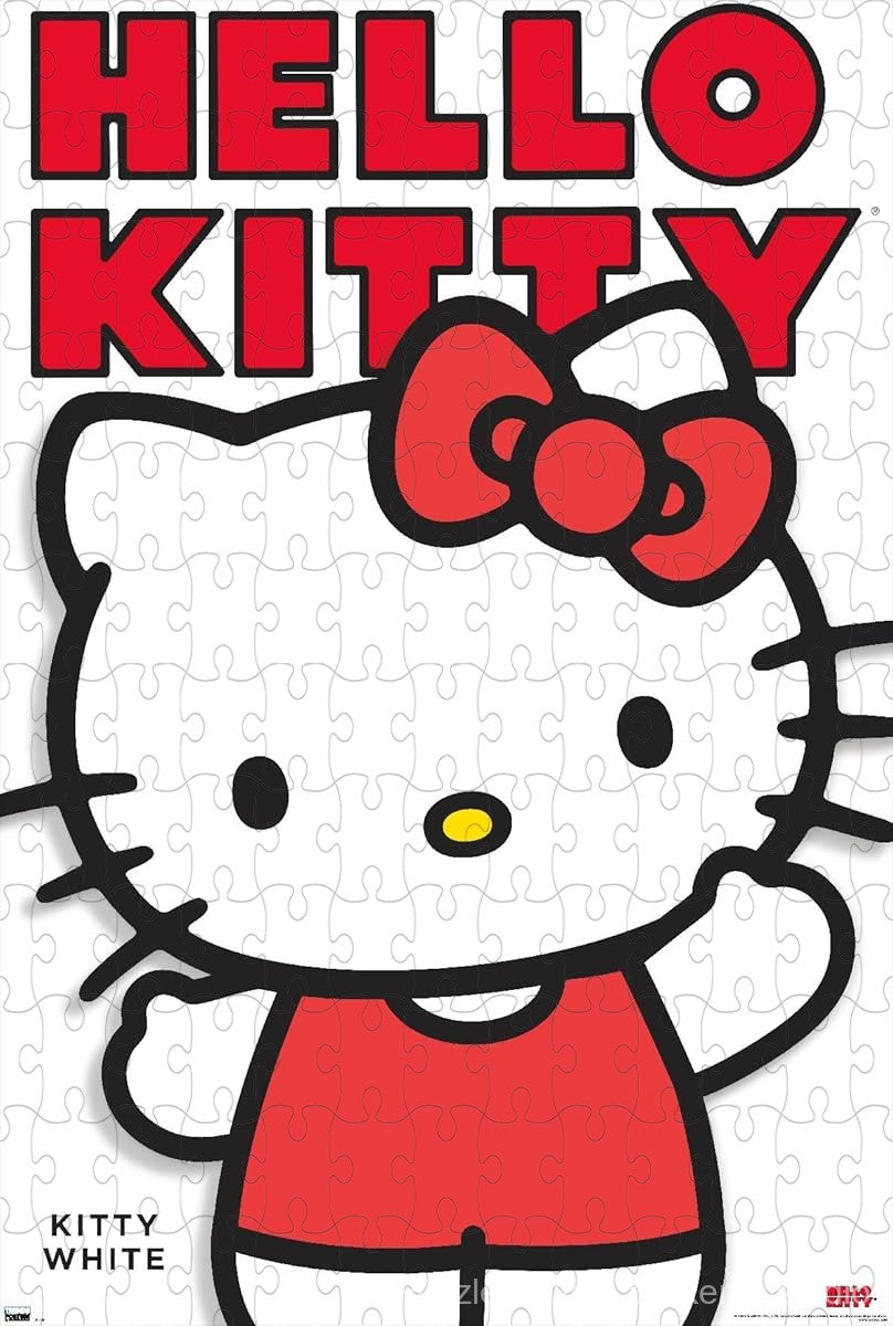 Wooden puzzle featuring Hello Kitty in her iconic white design, part of the Feature Series