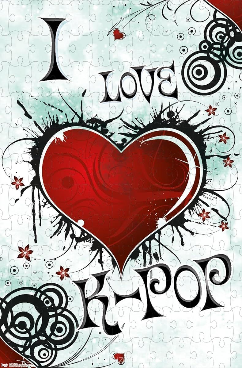 A fun pop culture puzzle celebrating I Love K-POP themes, perfect for fans of Korean music