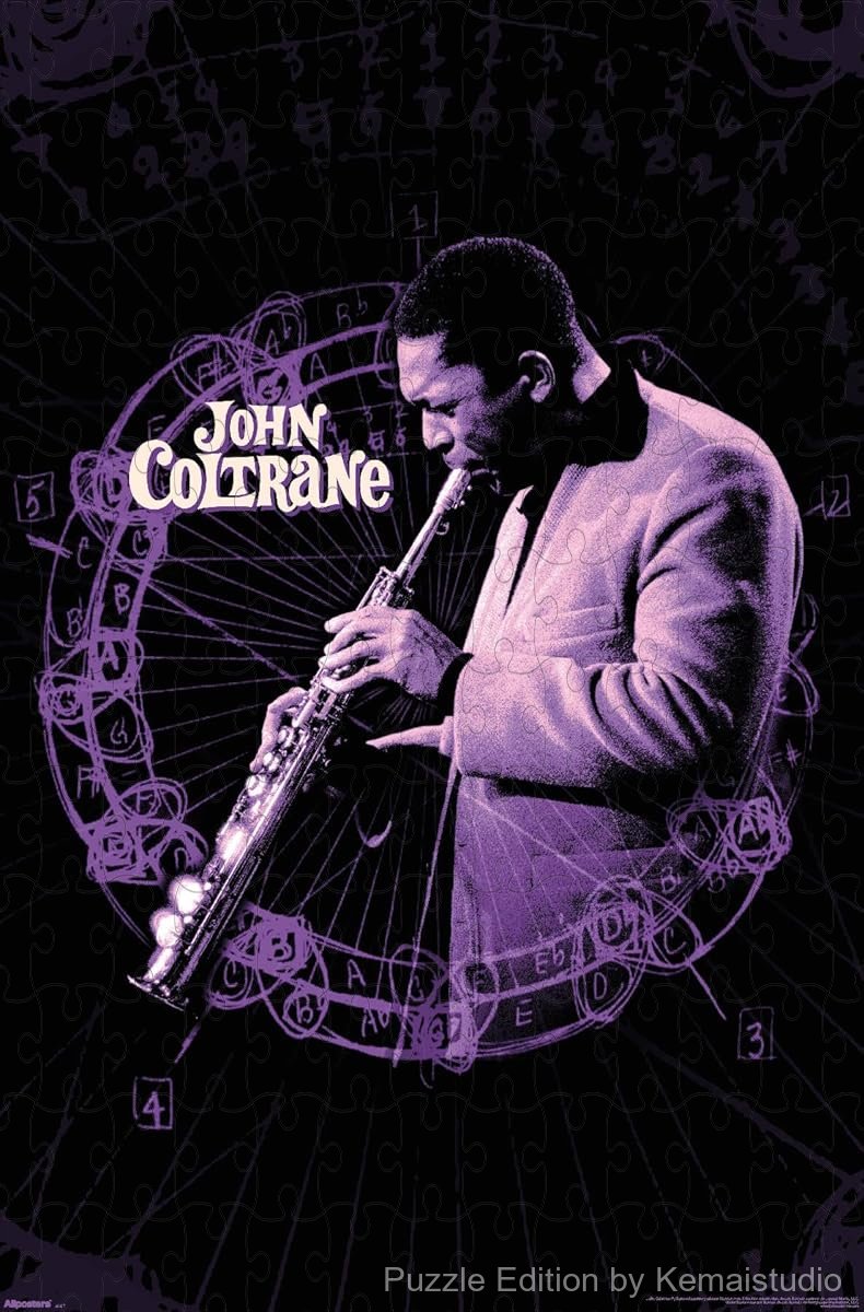 A soulful puzzle of John Coltrane in his Circle Live era, great for collectors and music room decor