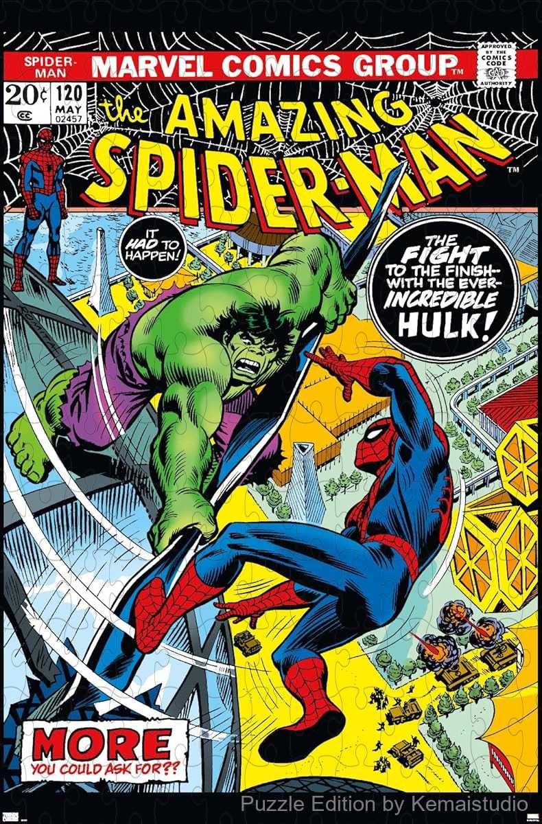 Marvel's Amazing Spider-Man #120 cover art in this dynamic 1000-piece puzzle