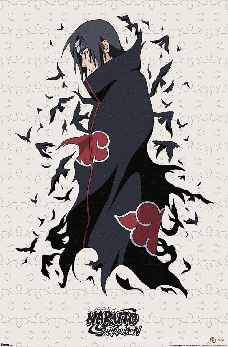 1000-piece wooden jigsaw puzzle featuring Itachi Uchiha from Naruto Shippuden.