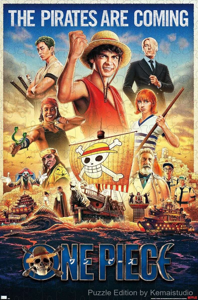Iconic One Piece characters in a vibrant 1000-piece group puzzle