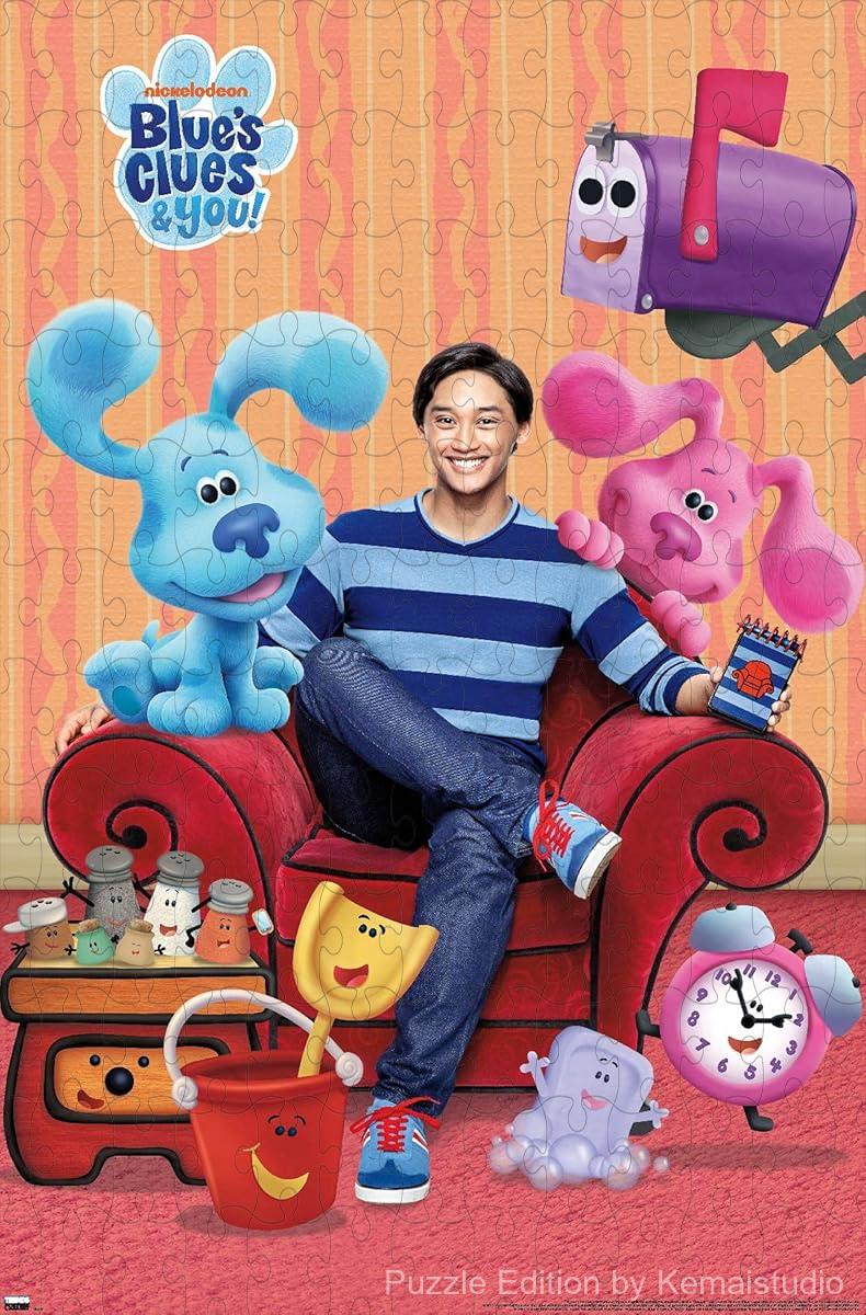 300-piece wooden jigsaw puzzle featuring the group from Blue's Clues.