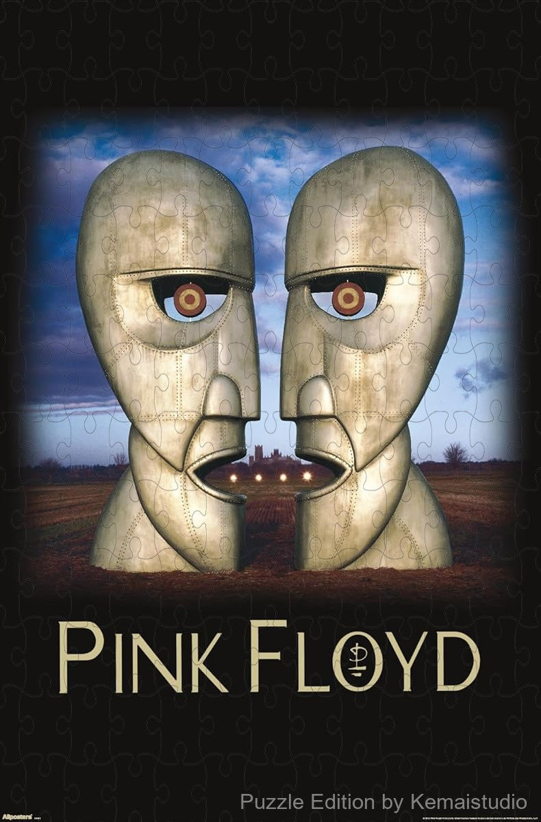 A mysterious and symbolic puzzle of The Division Bell visuals, perfect for Pink Floyd fans