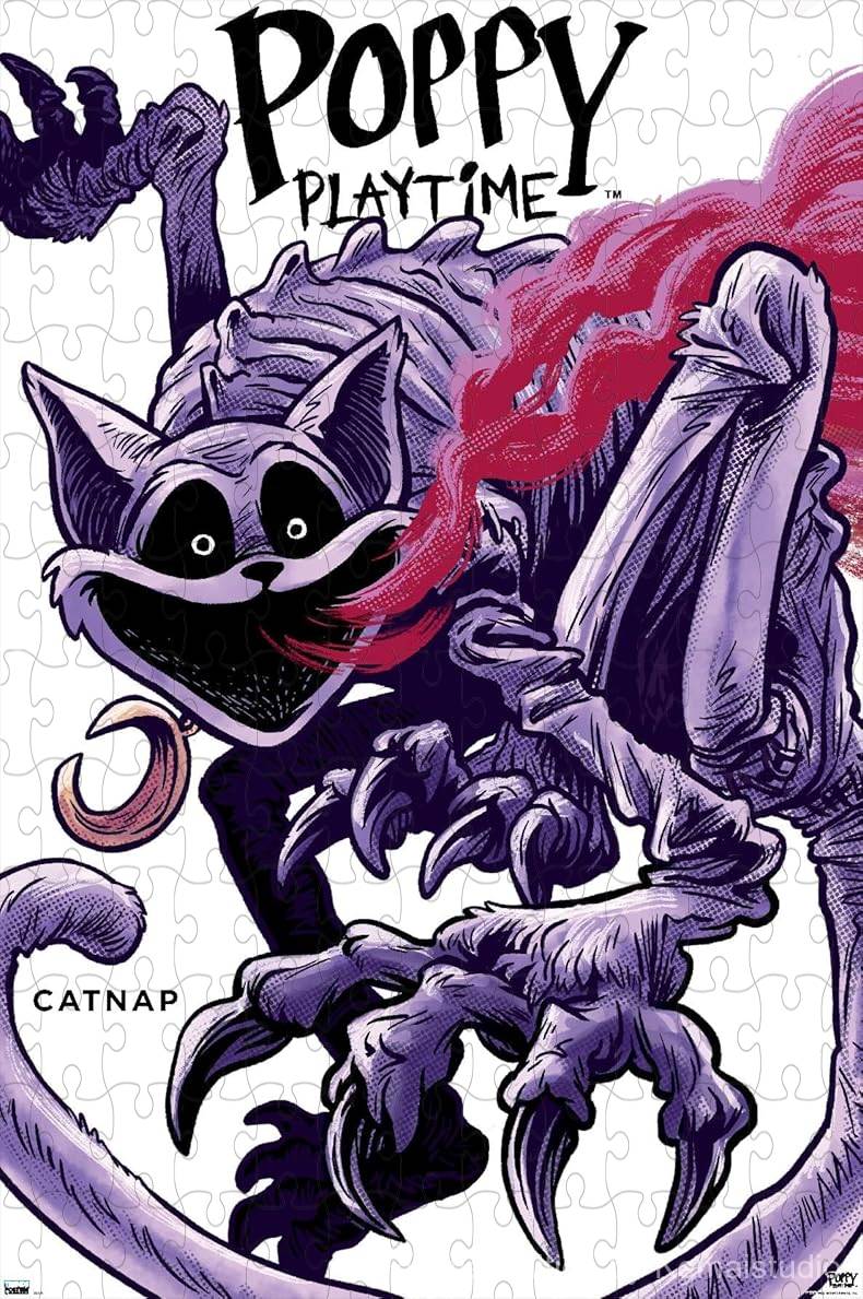 CatNap character appears in eerie but playful cartoon horror style
