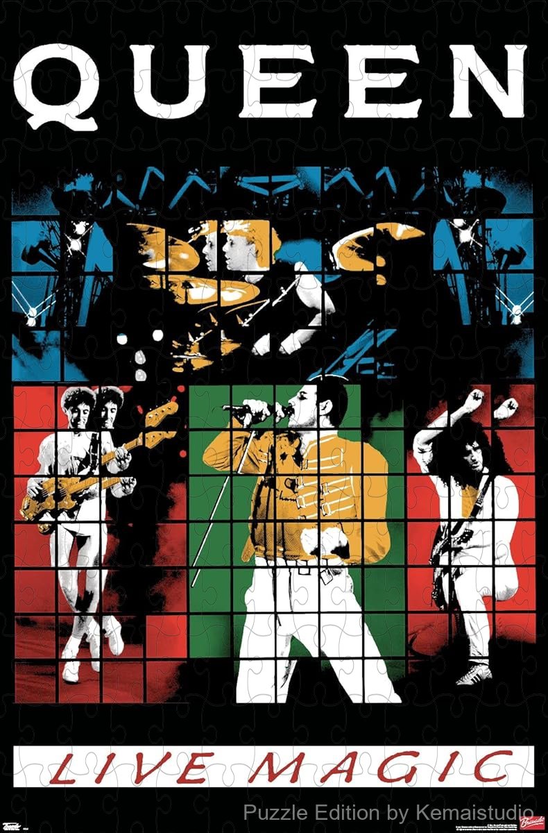 A vibrant concert puzzle from Queen's ¡°Live Magic¡± era, perfect for rock fans and collectors