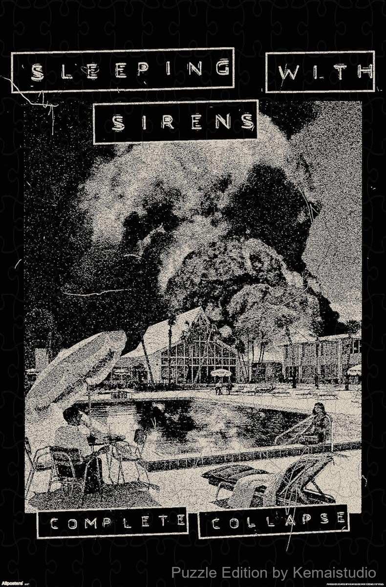 A powerful and intense puzzle inspired by Sleeping with Sirens' Complete Collapse visuals, great for alternative decor