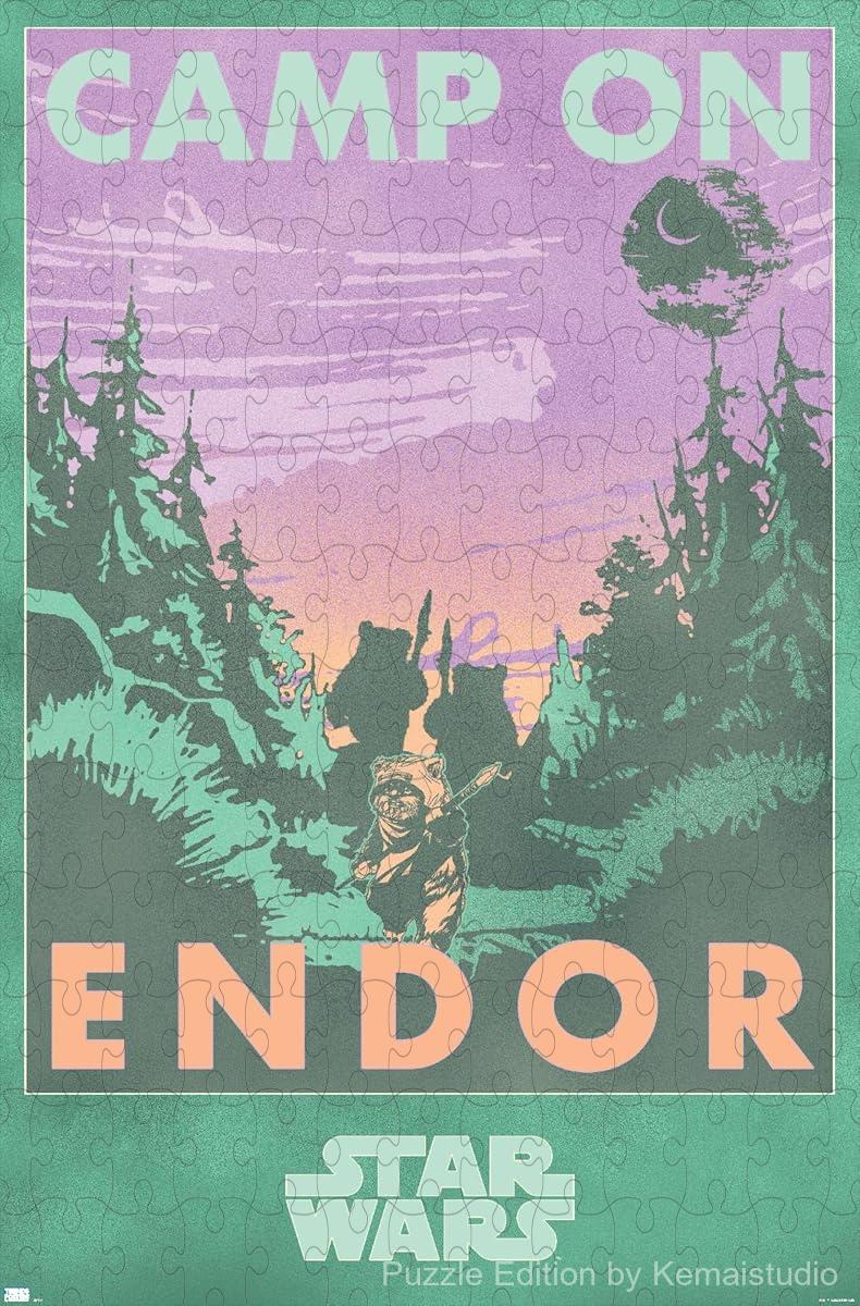 Scene from Endor, where the Rebel Alliance makes its stand in Star Wars