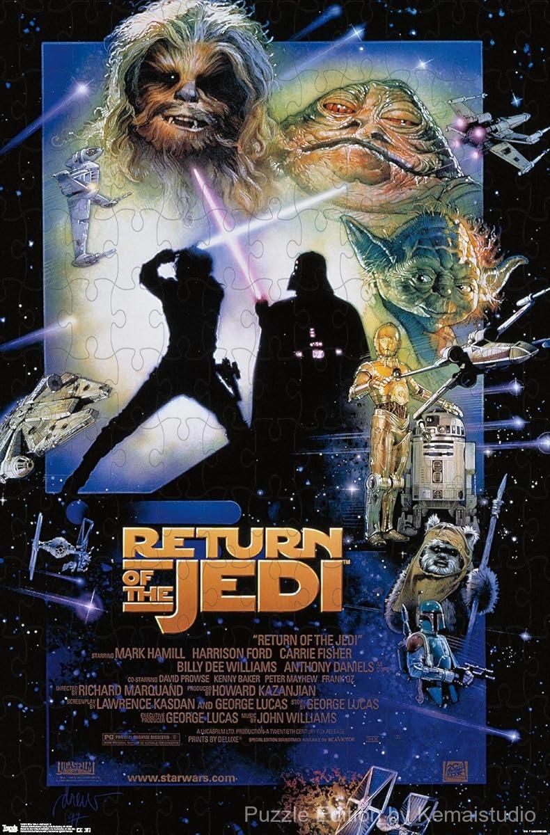 1000-piece wooden jigsaw puzzle featuring scenes from The Return of the Jedi.