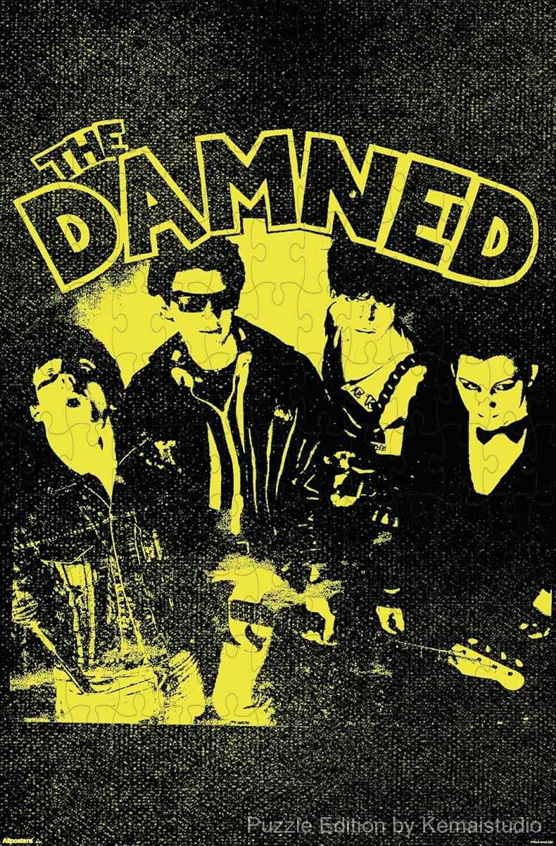 A neon puzzle inspired by The Damned's Ooo Lime aesthetic, great for alternative fans and gifts