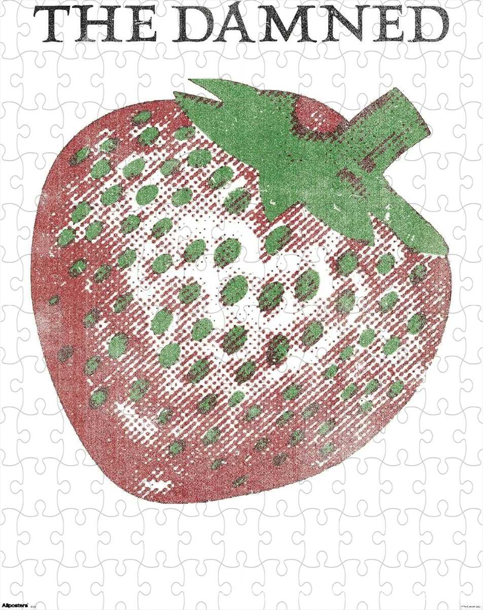 A quirky and bright punk-inspired puzzle with The Damned's Strawberry theme, perfect for fans