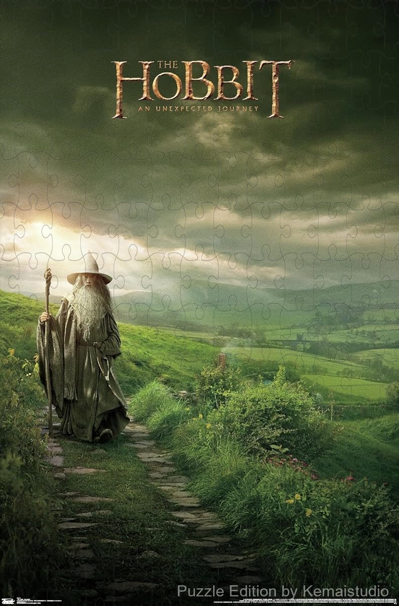 J.R.R. Tolkien's The Hobbit adventure scene in a beautiful 1000-piece puzzle