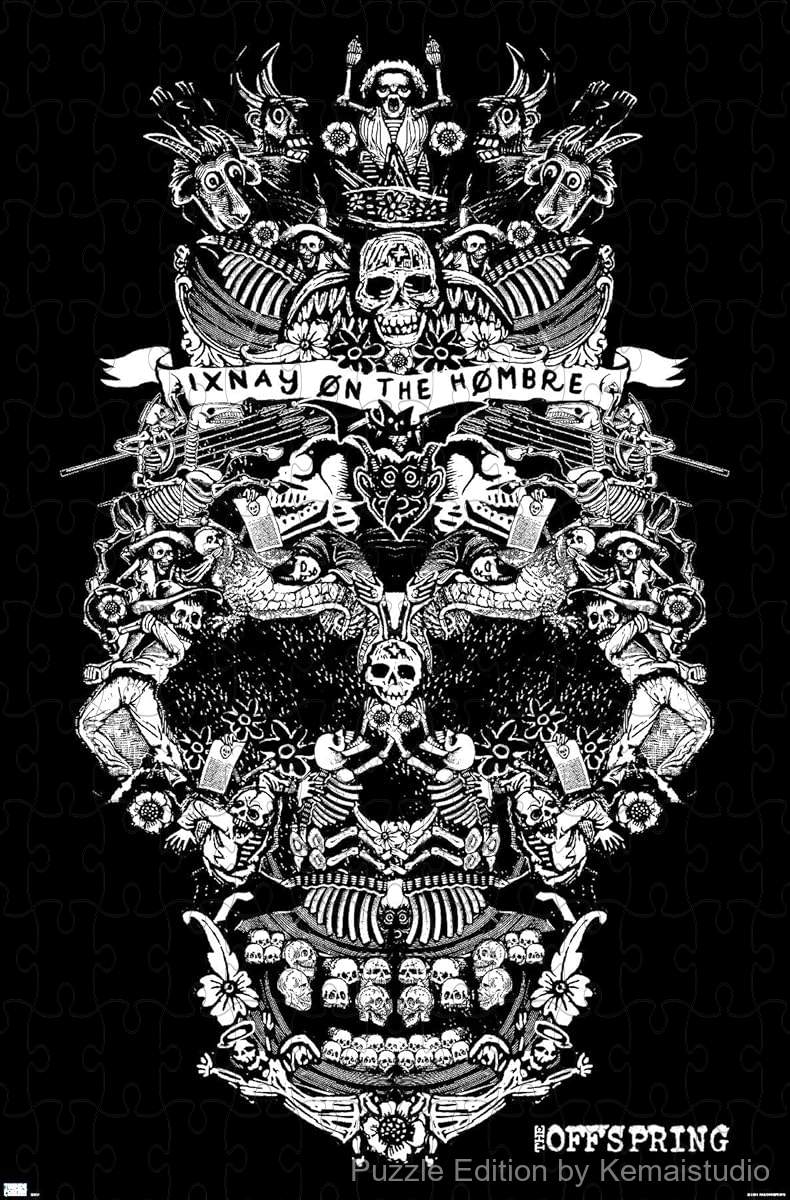 A bold skull design puzzle from The Offspring, perfect for punk music lovers and collectors