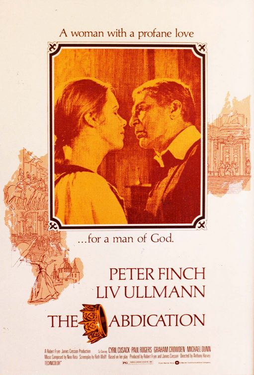the movie poster: The Abdication (1974)