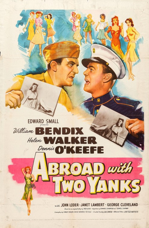 1000 piece jigsaw puzzle for the movie poster: Abroad with Two Yanks (1944)