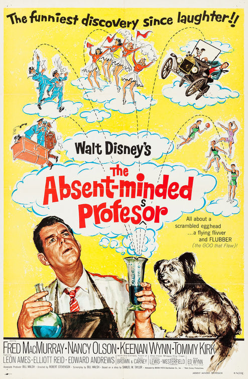 the movie poster: The Absent-Minded Professor (1961)