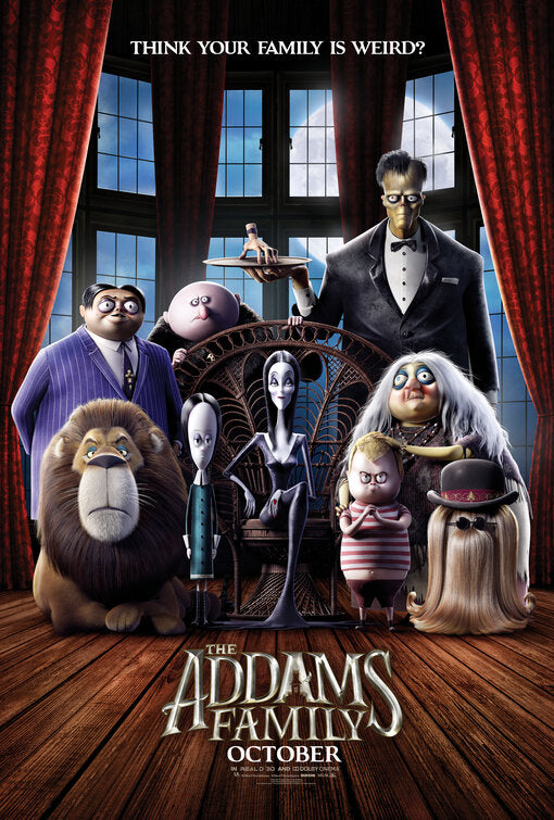 1000 piece jigsaw puzzle for the movie poster: The Addams Family (2019)