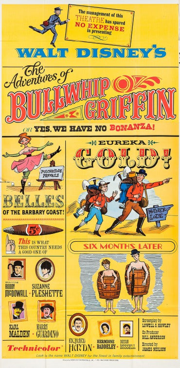1000 piece jigsaw puzzle for the movie poster: The Adventures of Bullwhip Griffin (1967) ver2