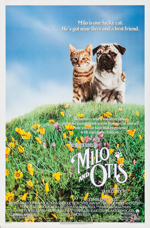 the movie poster: The Adventures of Milo and Otis (1989)