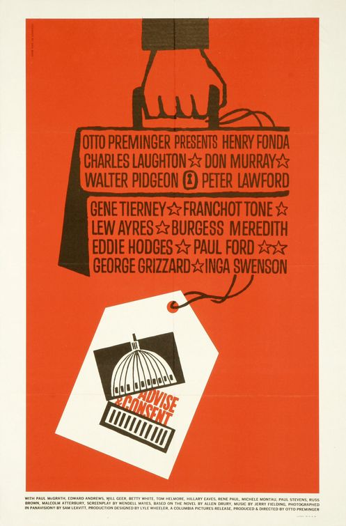 the movie poster: Advise & Consent (1962)