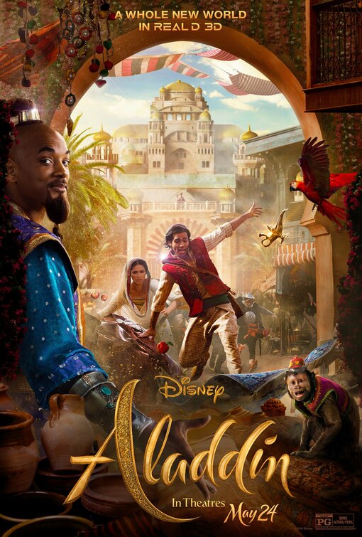 1000 piece jigsaw puzzle for the movie poster: Aladdin (2019) ver7