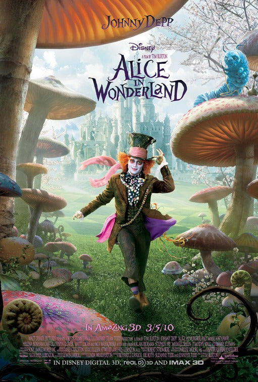 1000 piece jigsaw puzzle for the movie poster: Alice in Wonderland (2010) ver7