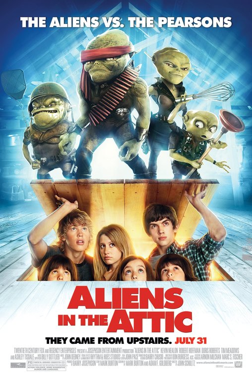 1000 piece jigsaw puzzle for the movie poster: Aliens in the Attic (2009)