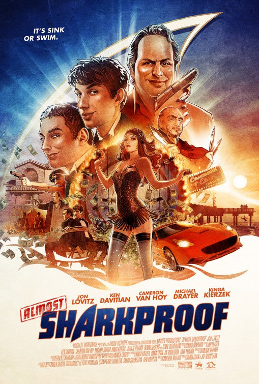 1000 piece jigsaw puzzle for the movie poster: Almost Sharkproof (2012)