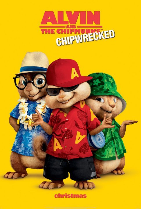 1000 piece jigsaw puzzle for the movie poster: Alvin and the Chipmunks: Chip-Wrecked (2011)