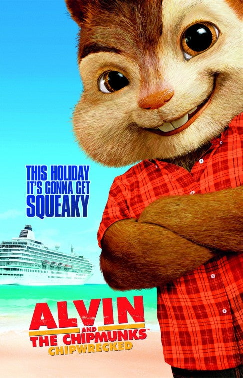 1000 piece jigsaw puzzle for the movie poster: Alvin and the Chipmunks: Chip-Wrecked (2011) ver4