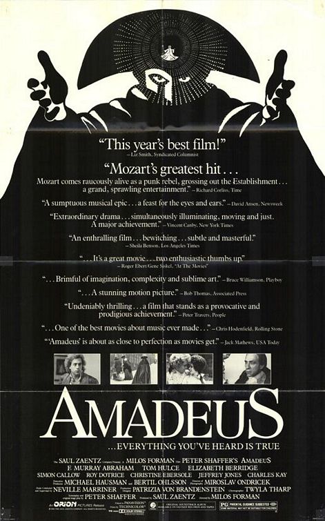 the movie poster: Amadeus (1984) ver4