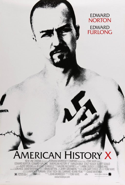 the movie poster: American History X (1998)