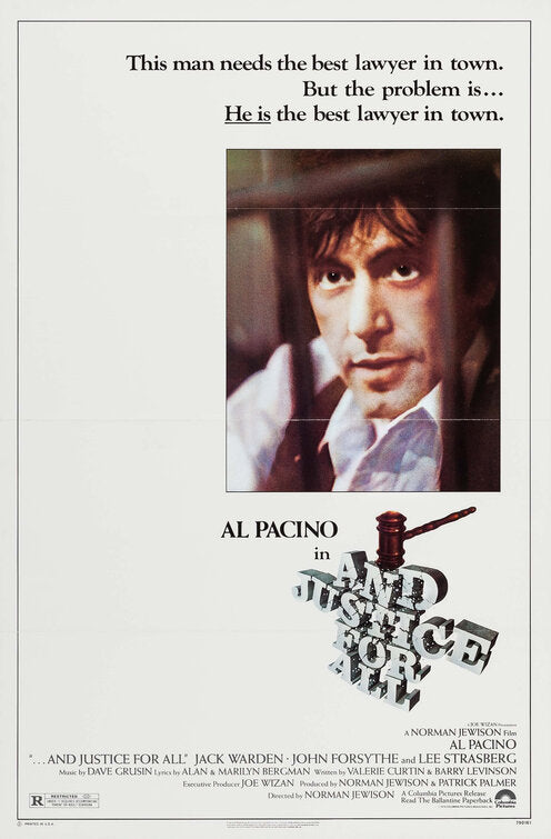 the movie poster: ...And Justice for All (1979)