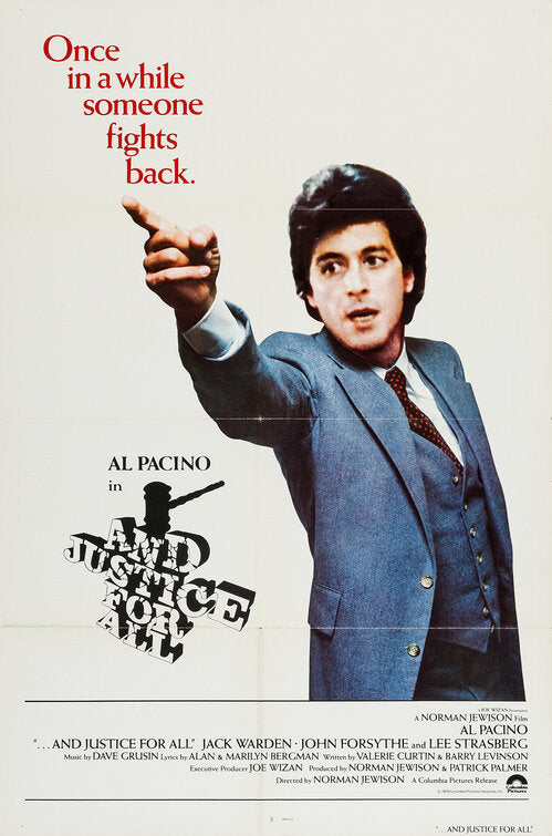 the movie poster: ...And Justice for All (1979) ver2