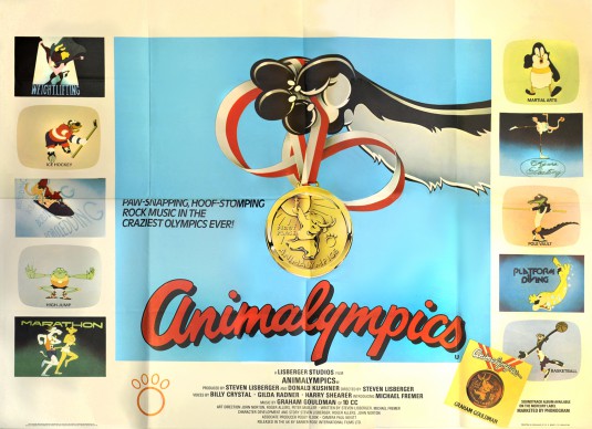 1000 piece jigsaw puzzle for the movie poster: Animalympics (1980)