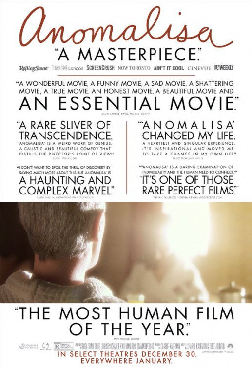 1000 piece jigsaw puzzle for the movie poster: Anomalisa (2015)