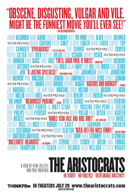 the movie poster: The Aristocrats (2005)