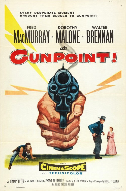 1000 piece jigsaw puzzle for the movie poster: At Gunpoint (1955)