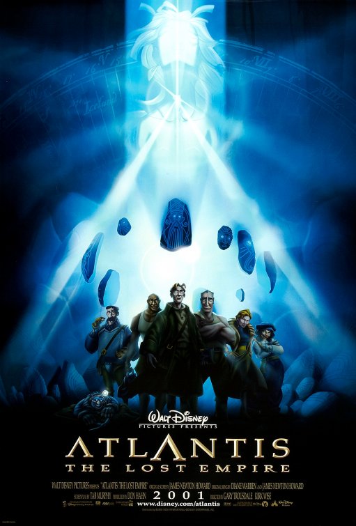 1000 piece jigsaw puzzle for the movie poster: Atlantis: The Lost Empire (2001) ver3