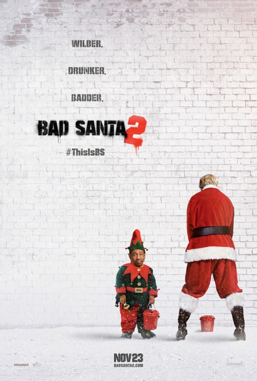 1000 piece jigsaw puzzle for the movie poster: Bad Santa 2 (2016)