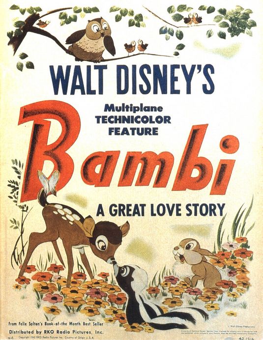 the movie poster: Bambi (1942) ver5