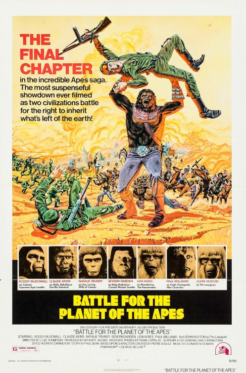the movie poster: Battle for the Planet of the Apes (1973)