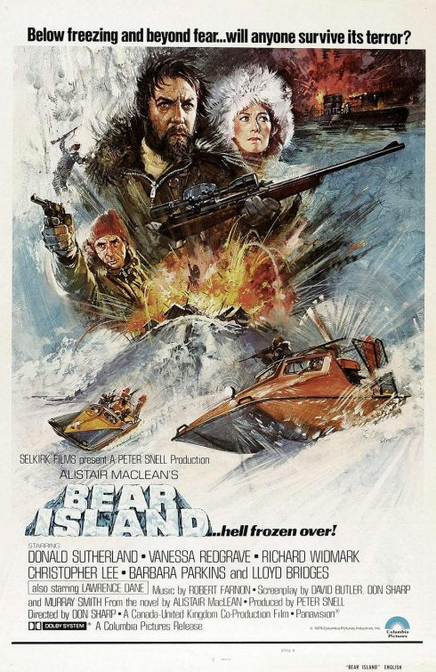 1000 piece jigsaw puzzle for the movie poster: Bear Island (1979)