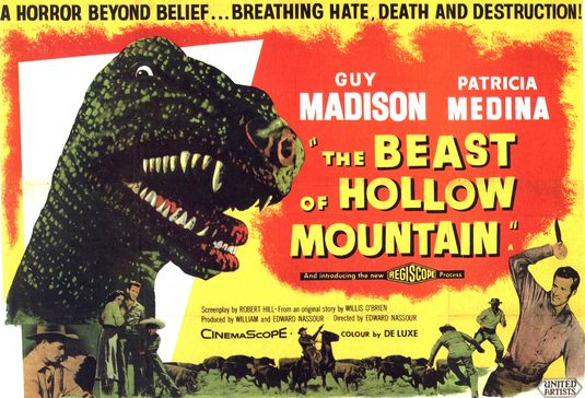 the movie poster: The Beast of Hollow Mountain (1956)